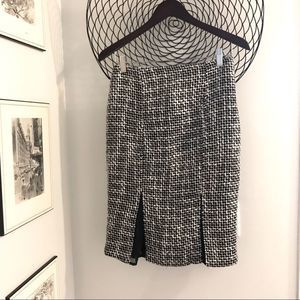 Suzy Sheir pencil skirt with mesh slits